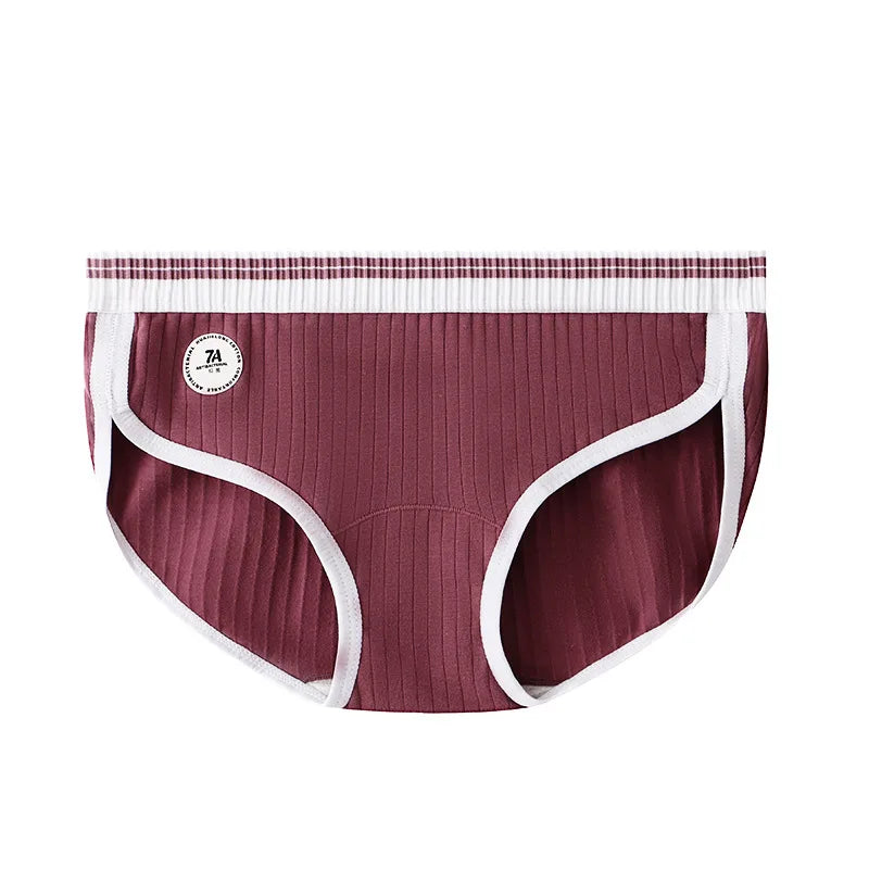 Women's Cotton Briefs Mid-rise Soft Women Panties Sexy Female Underpants Lingerie Breathable Comfortable Girls Underwear M-2XL