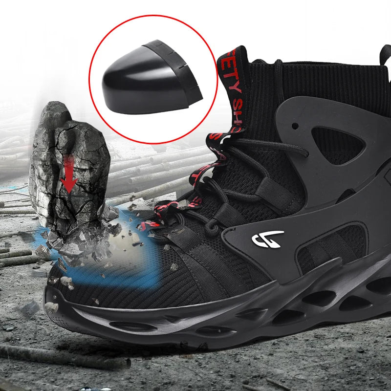 Fashionable, comfortable and casual sports shoes, work boots, anti-puncture and anti-crush safety shoes, men's protective shoes