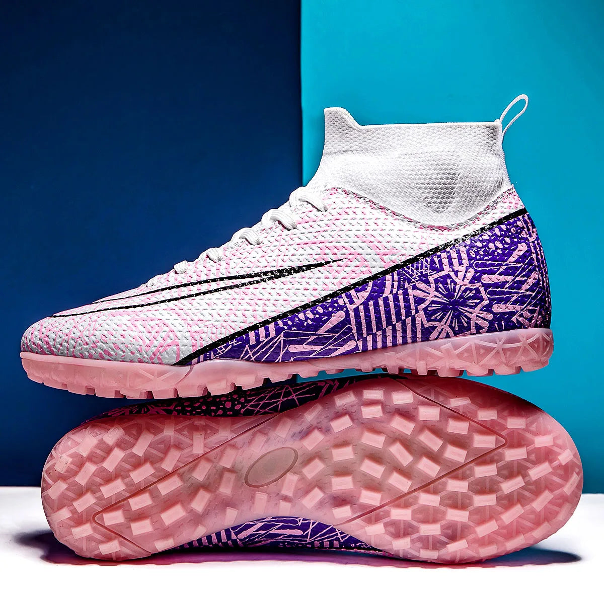 Professional soccer shoes for men and women; short studded, anti-slip for artificial grass, for competition and training
