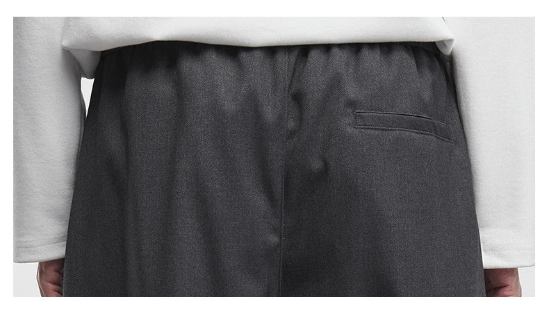 Men's Fashion Casual Pants 2025 Spring and Autumn New Loose Elastic Waist Wide Leg Pants Men's Suit Straight Trousers Male