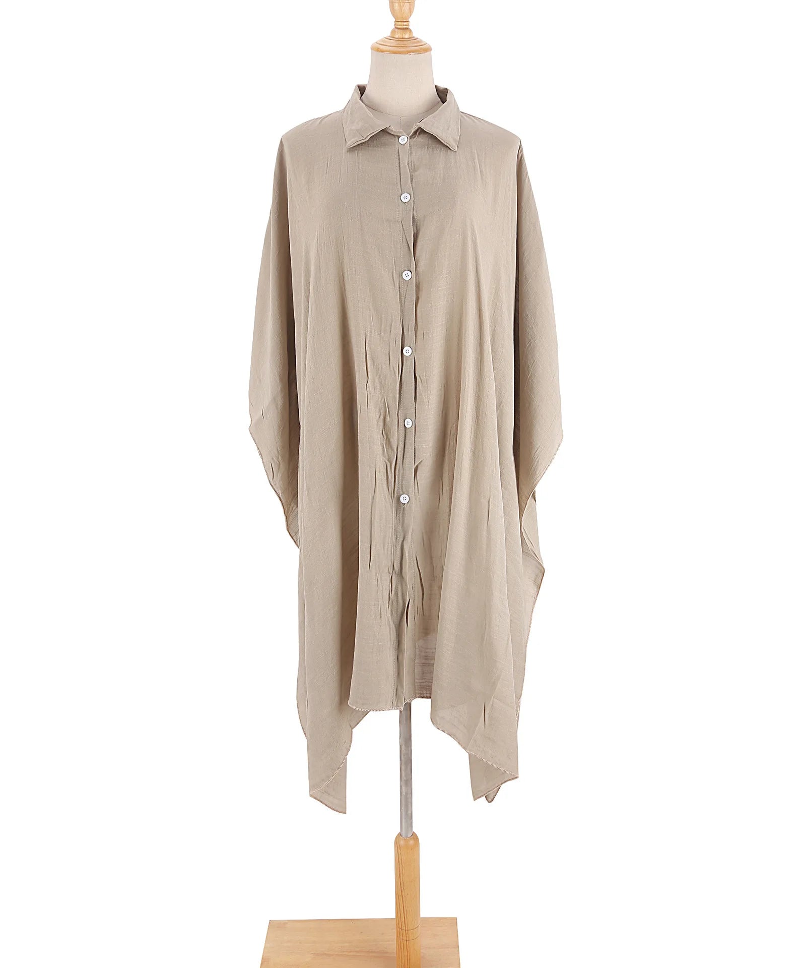 Beach Shirt Women Swimsuit Cover Up Solid Batwing Sleeve Loose Soft Bathing Suits Tunic Kimono Dress Pareo Beachwear