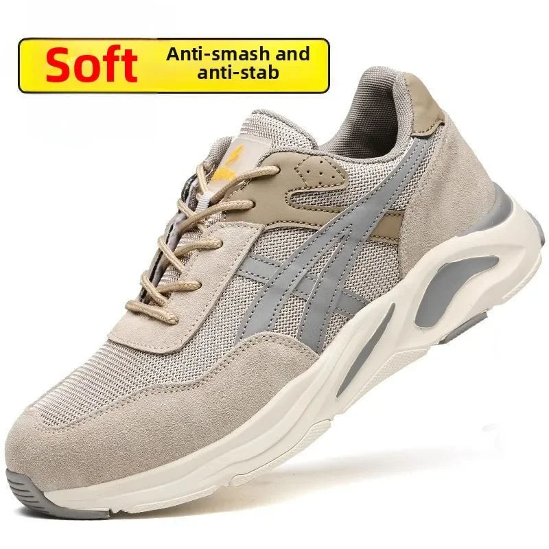 New Lightweight and Breathable Labor Protection Shoes for Men and Women  Anti Smashing and Anti Piercing Steel Toe Safety Shoes