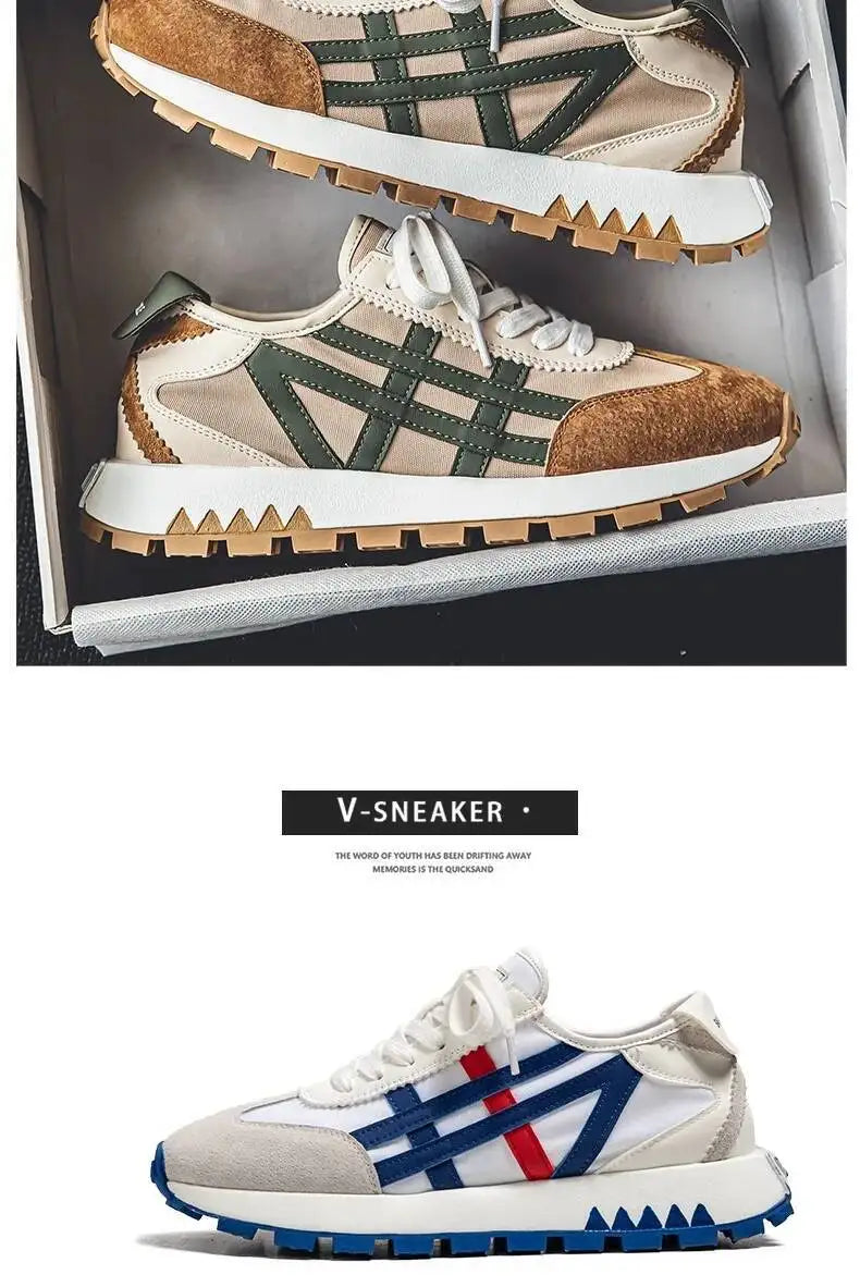 2025 New Men's Shoes Fashionable Versatile Casual Sports Lightweight Non-slip Breathable Shoes With Thick Soles For Men