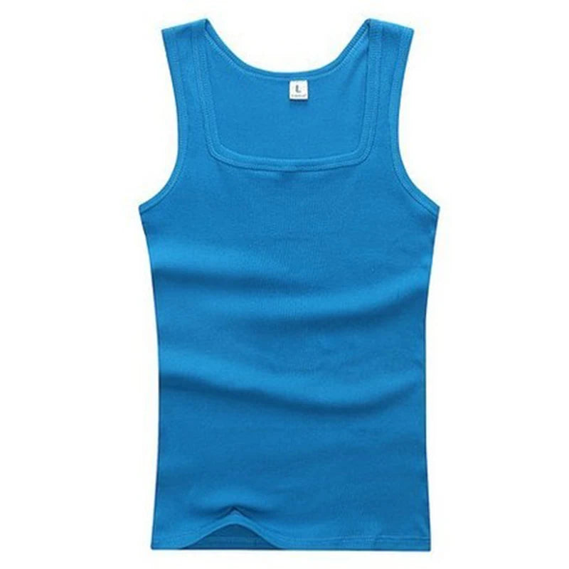 New Casual Bodybuilding Vest Summer Plus Size Men Clothing Tank Tops Black White Gray Singlets Sleeveless Fitness Men Vest Tees