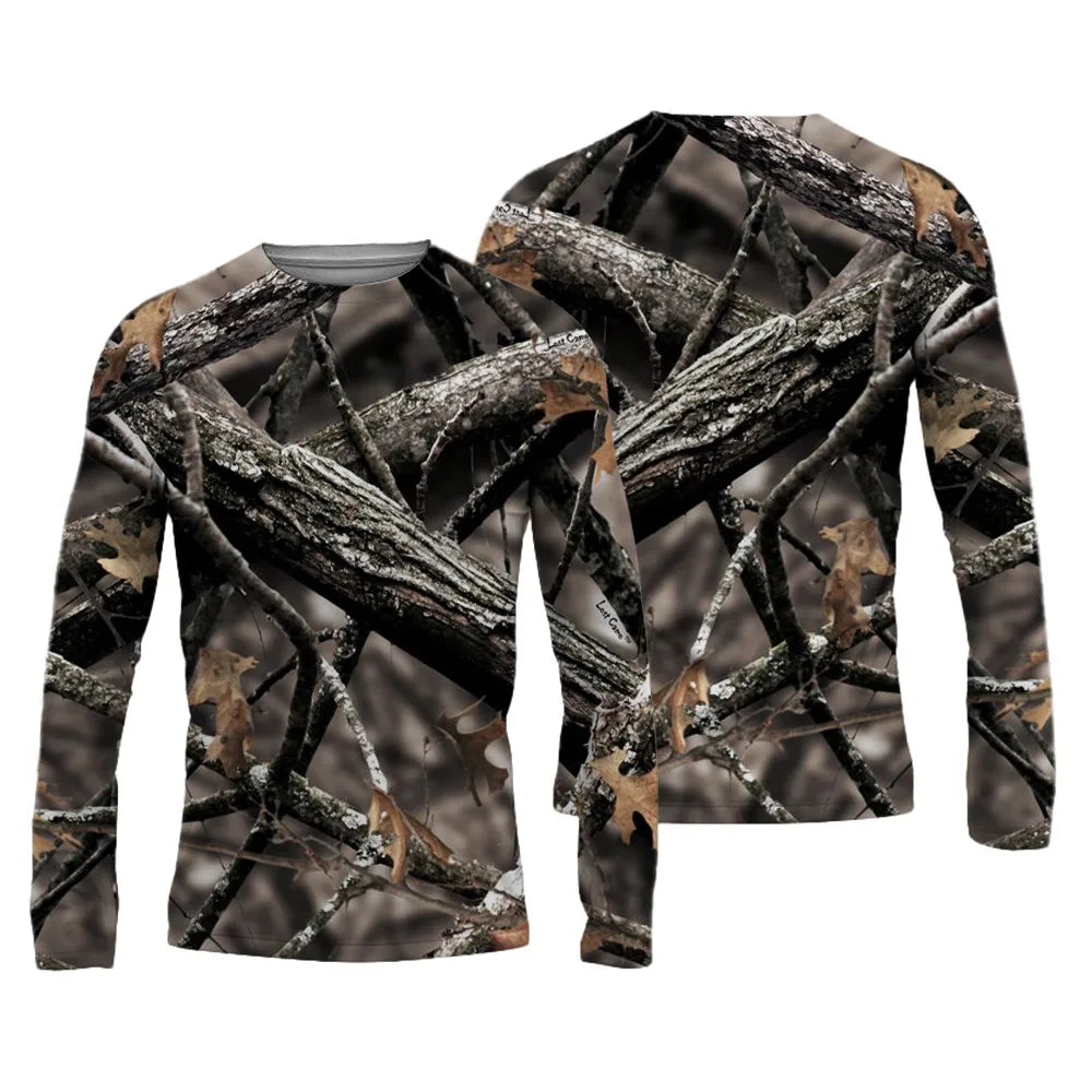 New Summer Men's Fishing Shirts Breathable T-Shirt Fishing Apparel Long Sleeve Outdoor Sports Crewneck Tops Fishing Shirts 6XL