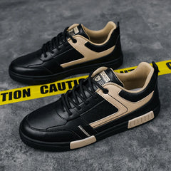 Men's shoes autumn new student board shoes leather surface fashionable sports and leisure shoes outdoor walking shoes large size