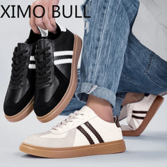Shoes Men 2025 Trend Casual Sneakers Comfortable Lace Up Flats Tennis Shoe Breathable Walking Jogging Shoe