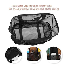 Mesh Beach Bag Waterproof Sandproof - Large Tote Pool Bag for Women Vacation Essentials Beach Accessories