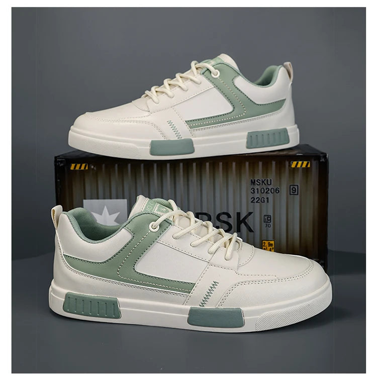 Men's shoes autumn new student board shoes leather surface fashionable sports and leisure shoes outdoor walking shoes large size