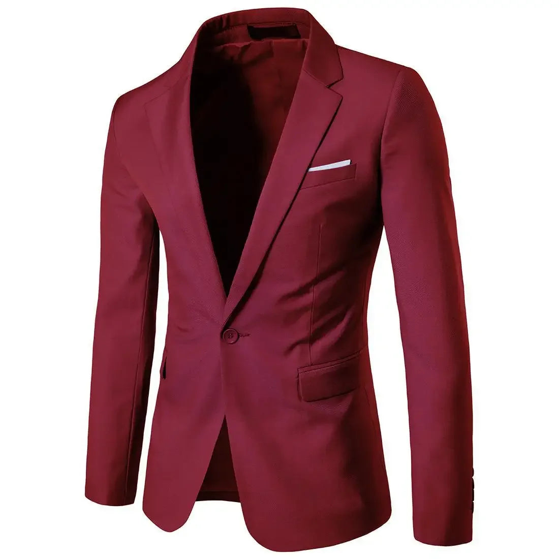 Men Blazer Single Button Cardigan Full Sleeve Slim Fit Turn Down Collar Top Blazer Solid Smart Casual Outwear Spring 2025