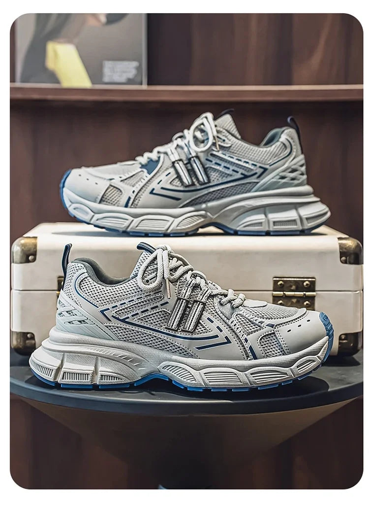 Men's Shoes Spring Leisure Breathable Men's Lightweight Thick Sole Increase Trendy Sneaker New Running Sneakers Versatile
