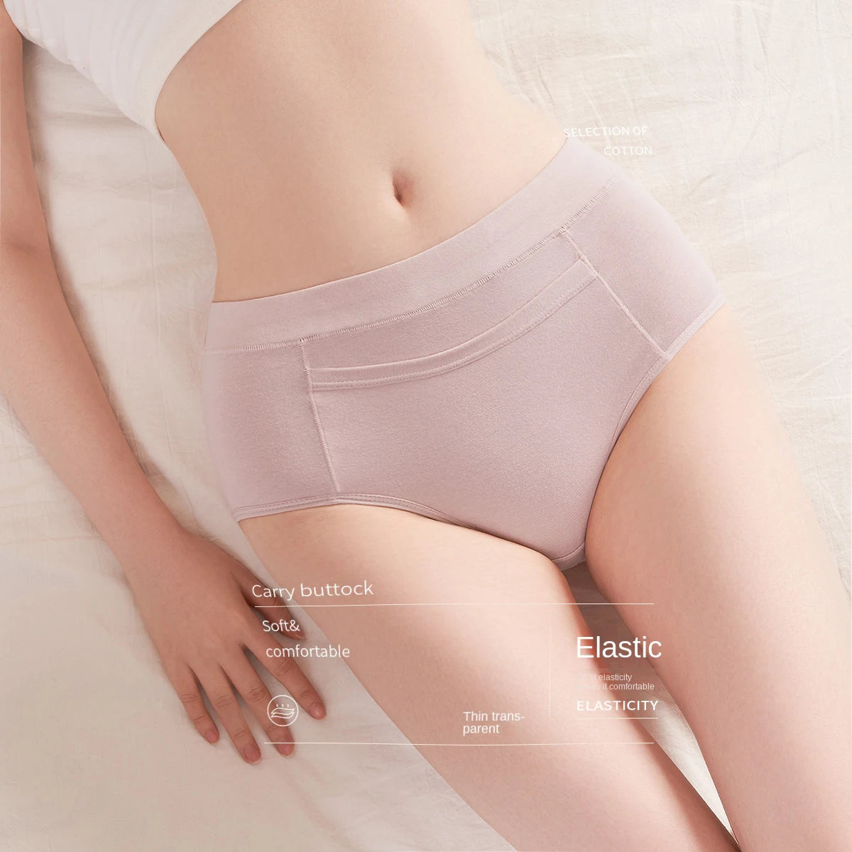 4pcs High-waisted Oversized Physiological Underwear Cotton Underwear WOMEN'S Menstrual Leakproof Safety Sanitary Pants