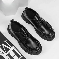 Men's Leather Shoes Dress Formal Business Male Casual Shoe High Quality Fashion Footwear Offer Classic Original Size 45 Adults