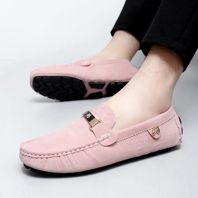 2025 New Men's Shoes Small Size Handmade Beanie Shoes 38 Casual 37 Frosted Loafers 36 Slip-On Shoes Driving Shoes for Men and Women