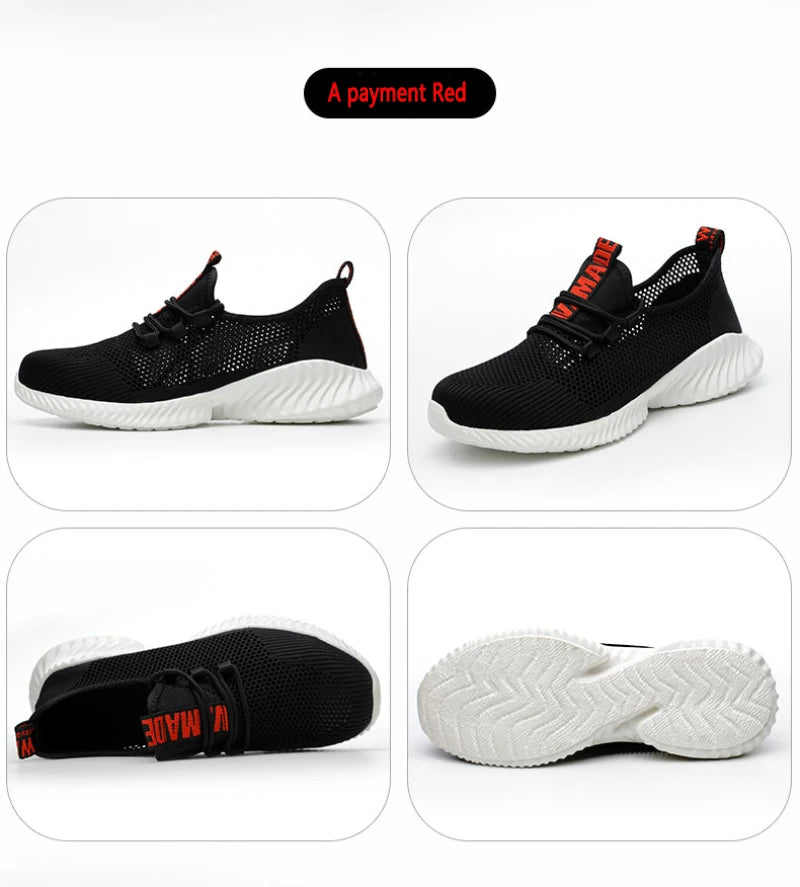 Lightweight Comfort Safety Shoes For Men Women Work Shoes Sneakers Steel Toe Shoes Puncture-Proof Breathable Protective Shoes