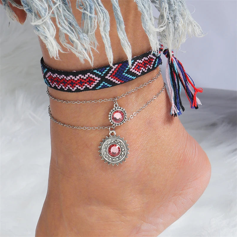 Bohemian Colorful Handmade Beads Anklets for Women Summer Beach Ankle Bracelet Foot Leg Chain Female Girls Jewelry Accessories