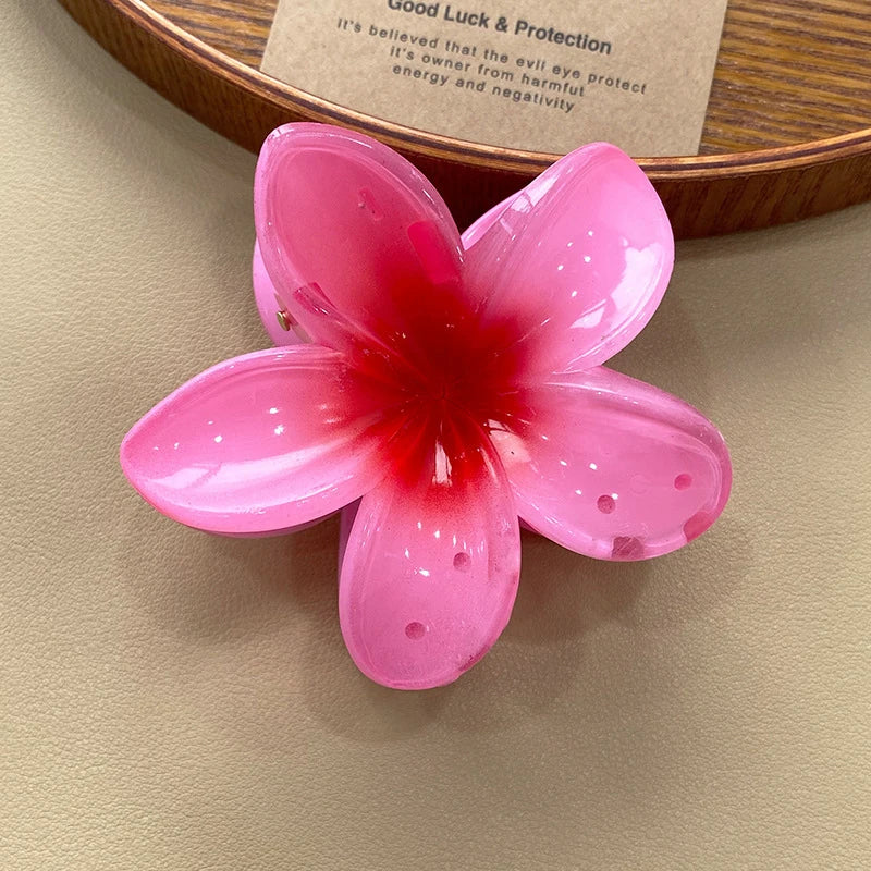 Beach Vacation Bohemia Style Fashion Egg Flower Hair Clips Flower Large Hair Claw Hairpin For Women Girls Accessories