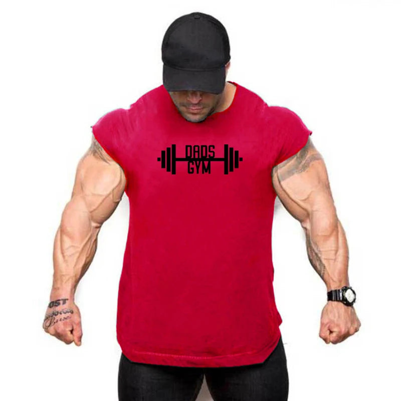 2024 New Mens Bodybuilding Tank top Gyms Fitness sleeveless shirt Male Cotton clothing Fashion Singlet vest Undershirt t shirt