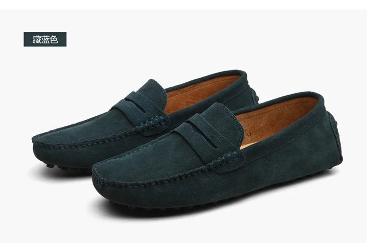 38-50 Shoes Men Casual Shoes Fashion Men Shoes Genuine Leather Men Loafers Moccasins Slip on Men Flats Male Driving Shoes