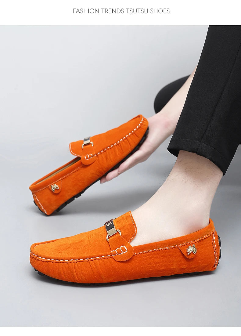2025 New Men's Shoes Small Size Handmade Beanie Shoes 38 Casual 37 Frosted Loafers 36 Slip-On Shoes Driving Shoes for Men and Women