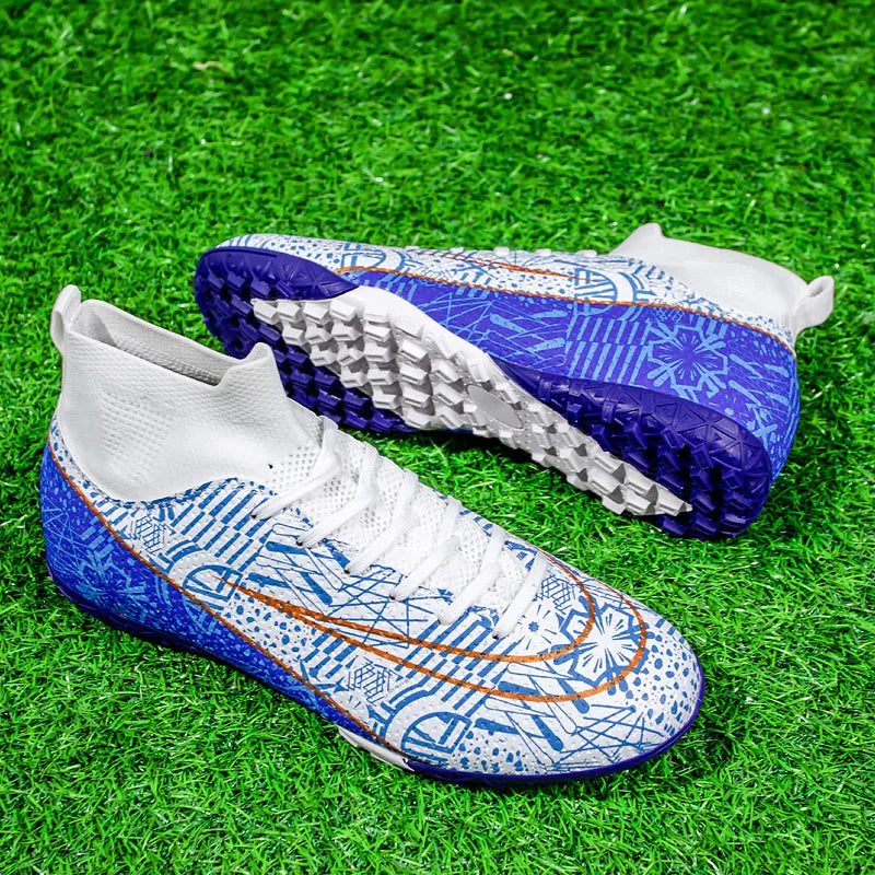 Professional soccer shoes for men and women; short studded, anti-slip for artificial grass, for competition and training