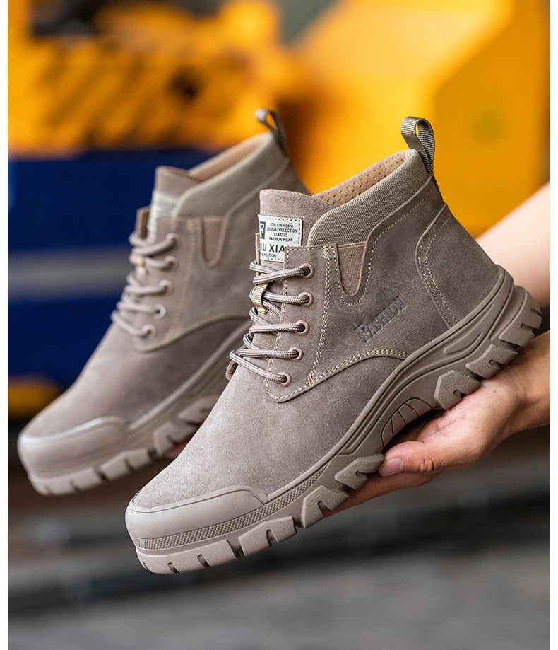 Work SafetyShoes For Men  Anti-puncture Indestructible Work Shoes Fashion work shoes Outdoor Work Shoes Steel Toe Cap boots