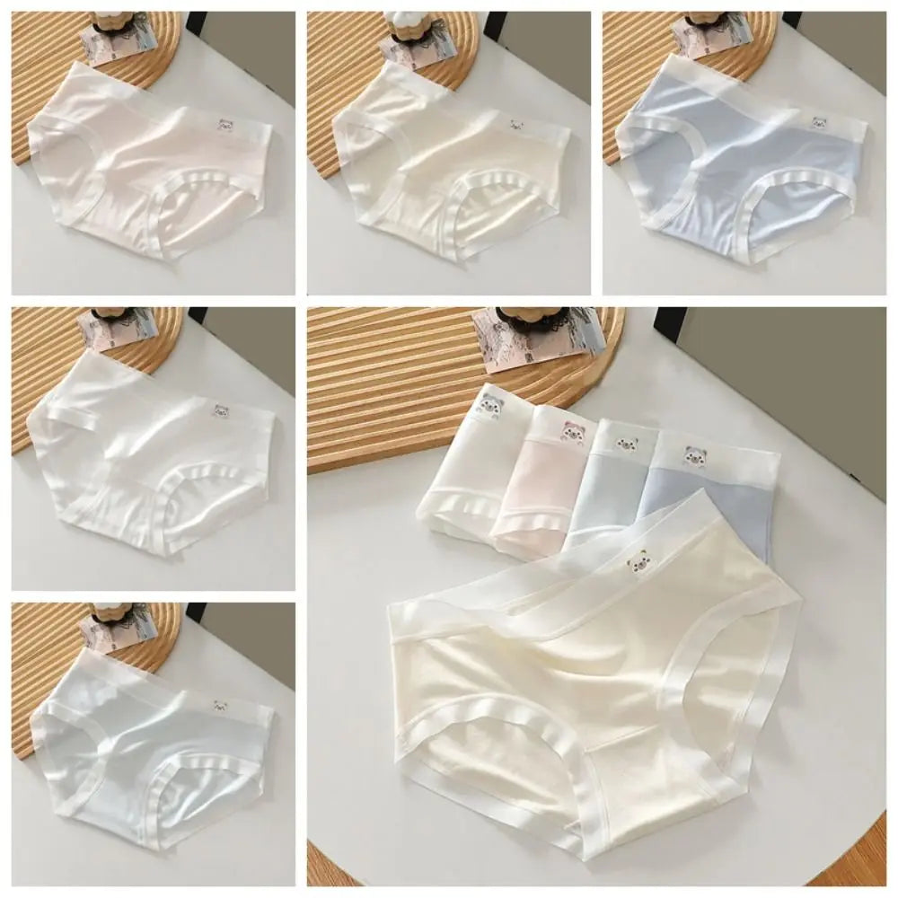 5PCS Fashion Cute Panties for Women Underwear Cotton Crotch Seamless Briefs Female Lingerie Bear Underpants Gifts