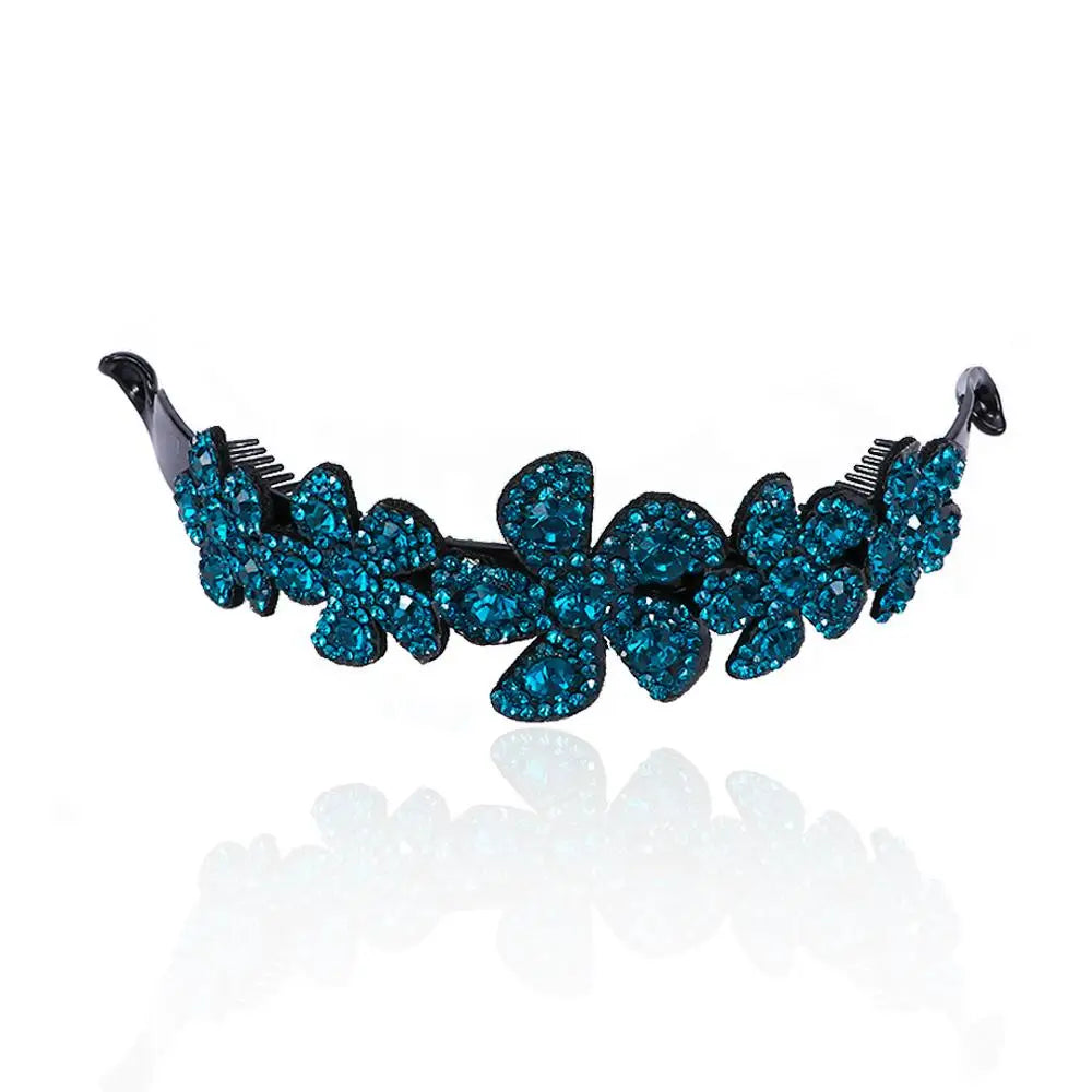 Accessories Rhinestone Floral Hair Accessories Women Twistclip Hairclaw Barrettes Hair Pins Headwear