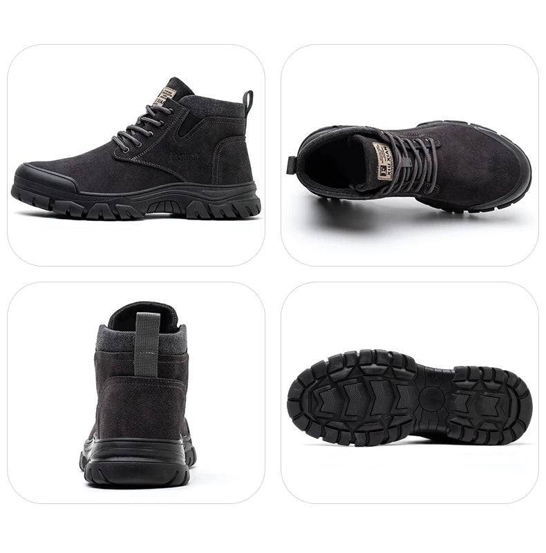 Work SafetyShoes For Men  Anti-puncture Indestructible Work Shoes Fashion work shoes Outdoor Work Shoes Steel Toe Cap boots
