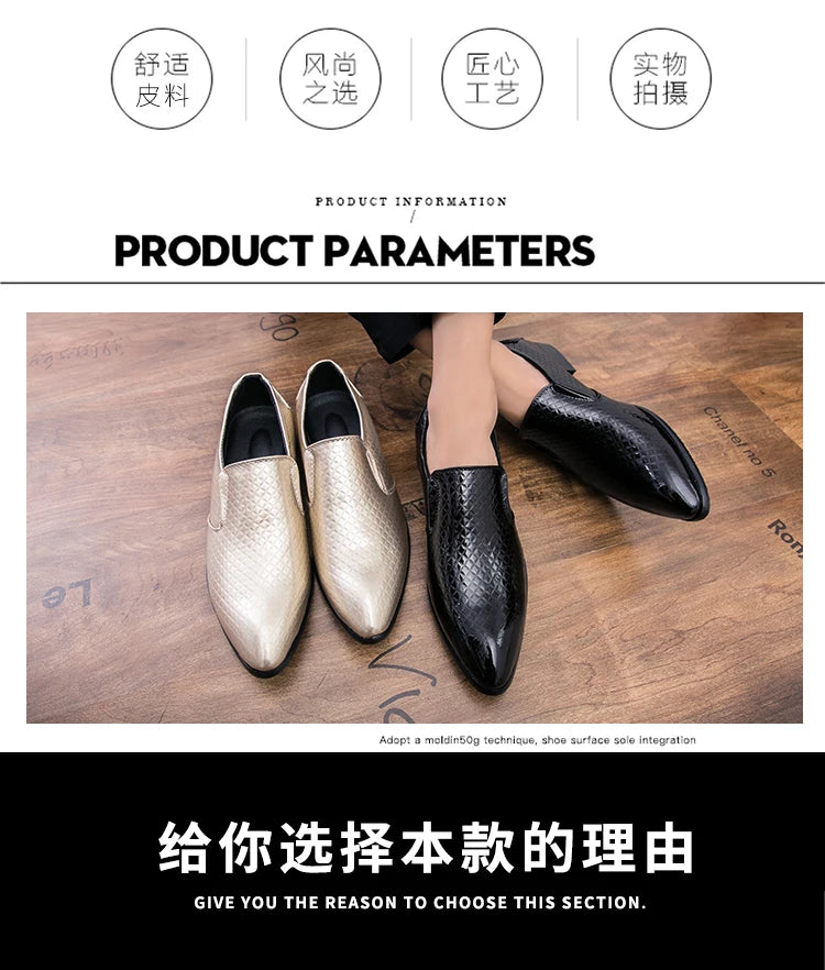 Shoes for men shoes leather shoes business dress shoes all-match casual shock-absorbing wear-resistant footwear large size