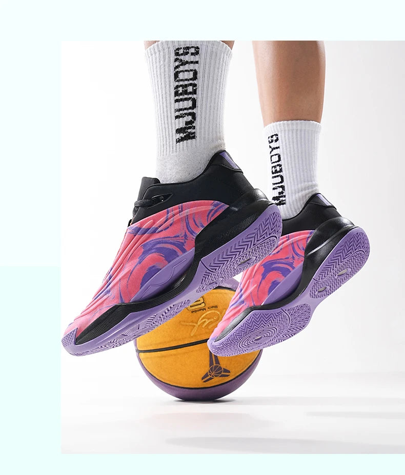 High-quality Men Basketball Shoes for Women Leather Basketball Sneakers Men Outdoor Rubber Anti Slip Sports Training Shoes Male