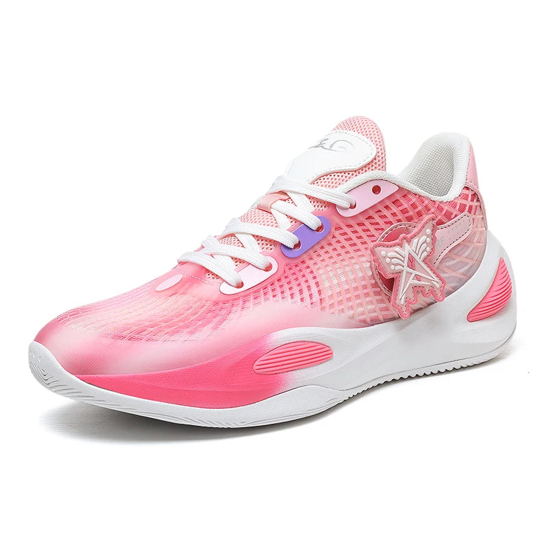 Basketball Shoes for Men and Women in Summer Mesh Breathable Lightweight Soft Sole Low-Top Shock-Absorbing Anti-Slip Wear-Resist