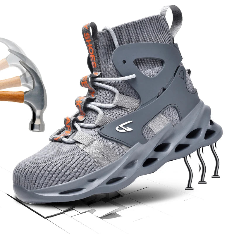 Fashionable, comfortable and casual sports shoes, work boots, anti-puncture and anti-crush safety shoes, men's protective shoes