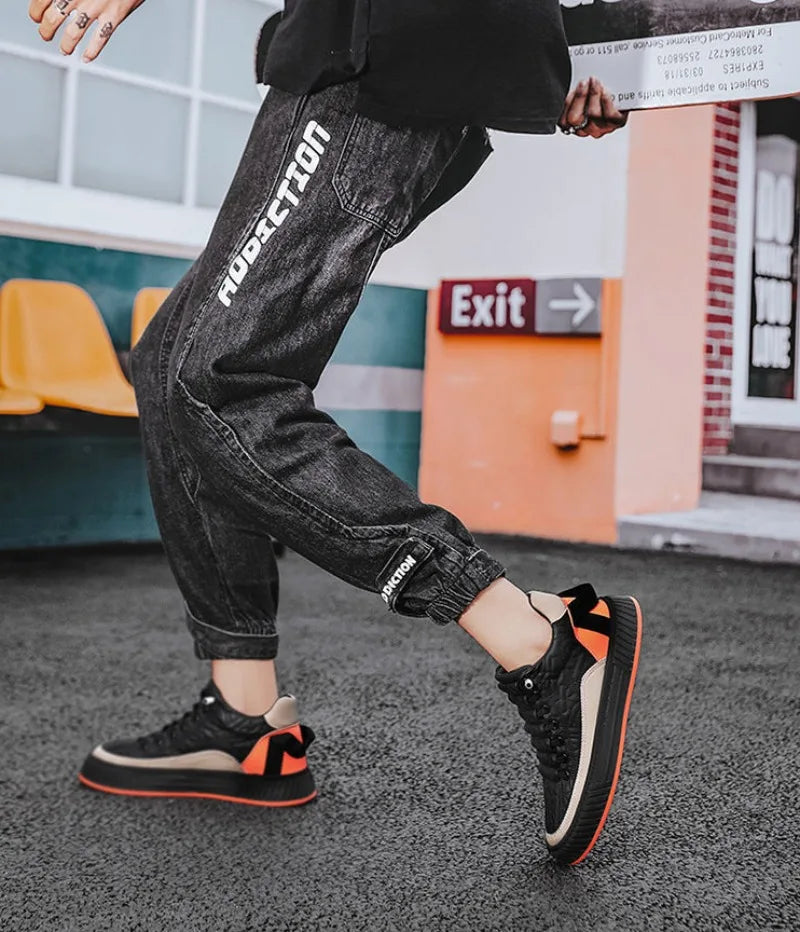 Men Sneakers Fashion Trend Luxury Brand Casual Flat Shoes Vulcanize Shoe Male Outdoors Non-slip wear-resistant Hiking Shoes 2023
