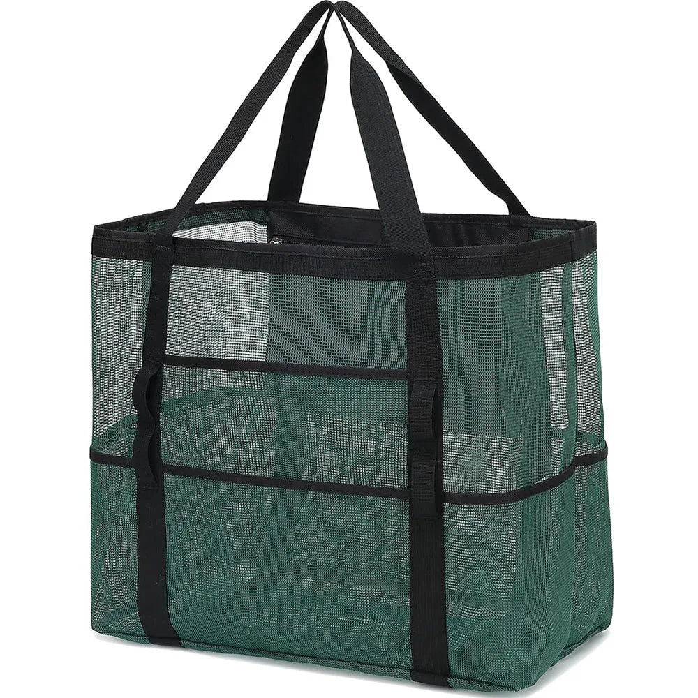 Mesh Beach Bag Waterproof Sandproof - Large Tote Pool Bag for Women Vacation Essentials Beach Accessories