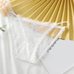 Women Underwear Seamless Sexy Lace Hollow Out Panties See Through Thin Lingerie