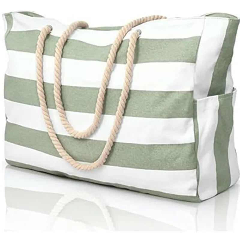 Beach Bags for Women Large Waterproof Beach Tote Bag with Zipper Travel Shoulder Bags Sandproof Swim Pool Large Tote Bag