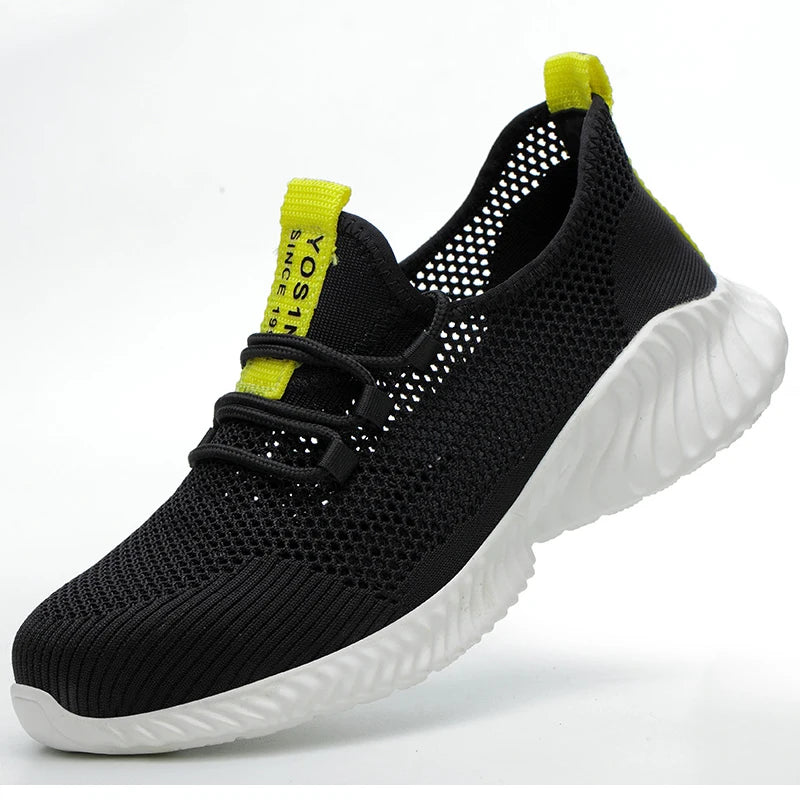 Lightweight Comfort Safety Shoes For Men Women Work Shoes Sneakers Steel Toe Shoes Puncture-Proof Breathable Protective Shoes