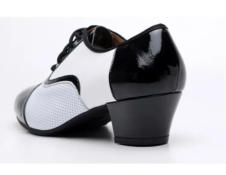 Modern Dance Shoes For Men Soft Performance Leather Breathable Social Latin Dance Square Formal Dress Jazz Dance Shoes Sneakers