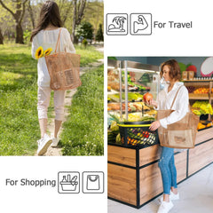 Women's Foldable Beach Tote Bag with Mesh Handheld Single Shoulder Bag for Summer Outdoor Travel Shopping Bag