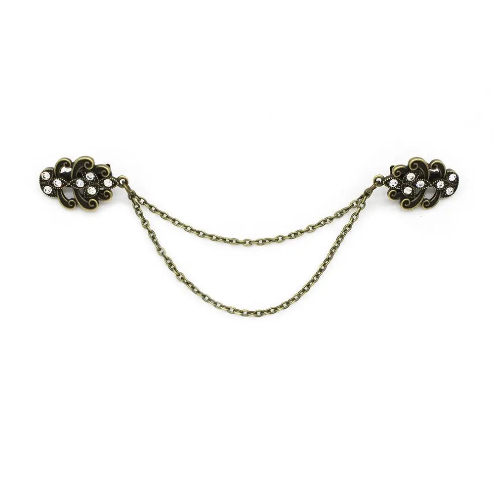 Clothing Accessories Retro Suit Brooch Grace Fashion Gentleman Tassel Brooch Korean Trend Suit Shirt Collar Chain Sweater
