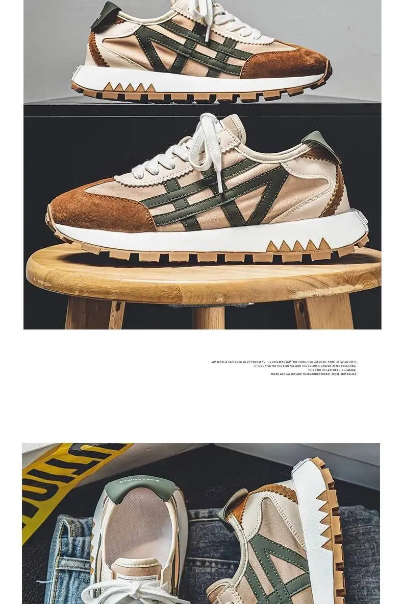 2025 New Men's Shoes Fashionable Versatile Casual Sports Lightweight Non-slip Breathable Shoes With Thick Soles For Men