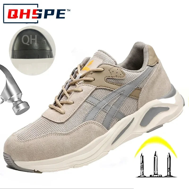 New Lightweight and Breathable Labor Protection Shoes for Men and Women  Anti Smashing and Anti Piercing Steel Toe Safety Shoes