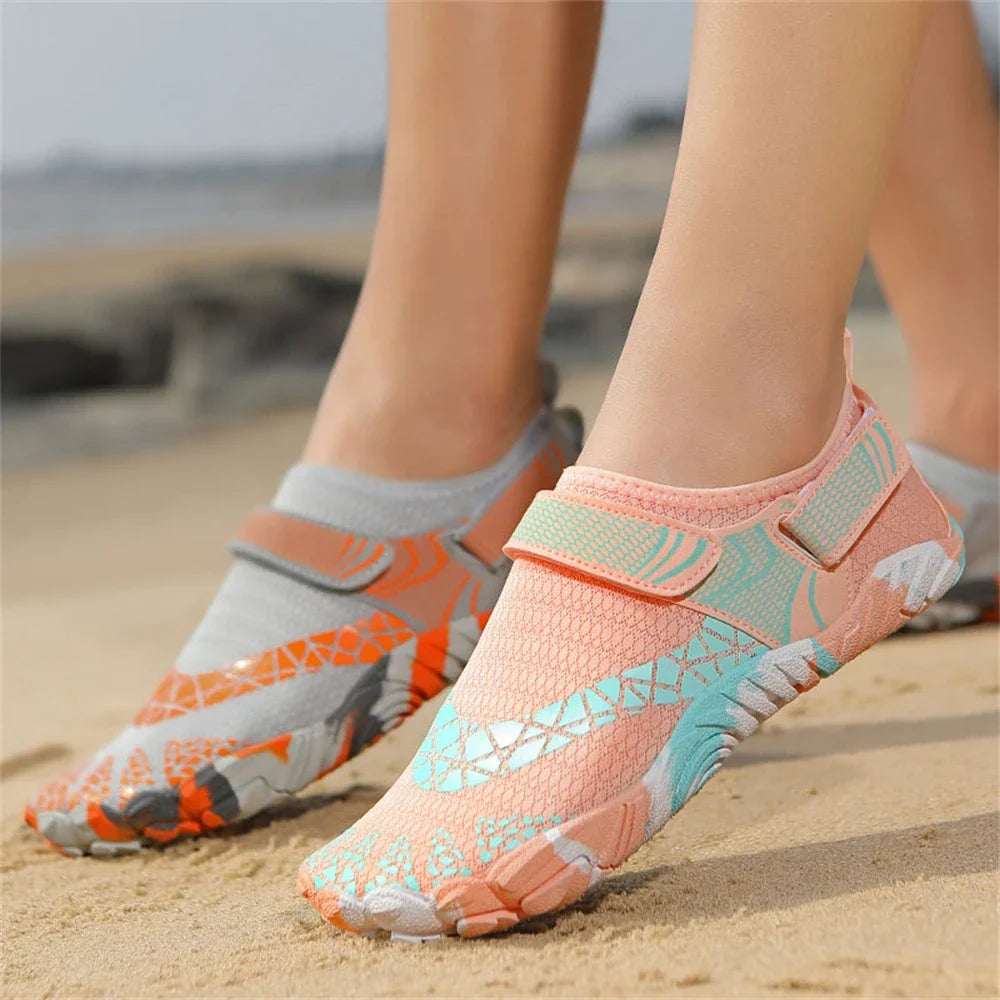 Water Shoes Women Men Quick Dry Five Finger Barefoot New Outdoor Upstream Wading Swimming Aqua Shoes Summer Beach Sneakers 2025