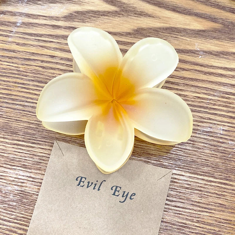 Beach Vacation Bohemia Style Fashion Egg Flower Hair Clips Flower Large Hair Claw Hairpin For Women Girls Accessories