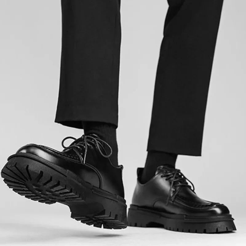Men's Leather Shoes Dress Formal Business Male Casual Shoe High Quality Fashion Footwear Offer Classic Original Size 45 Adults