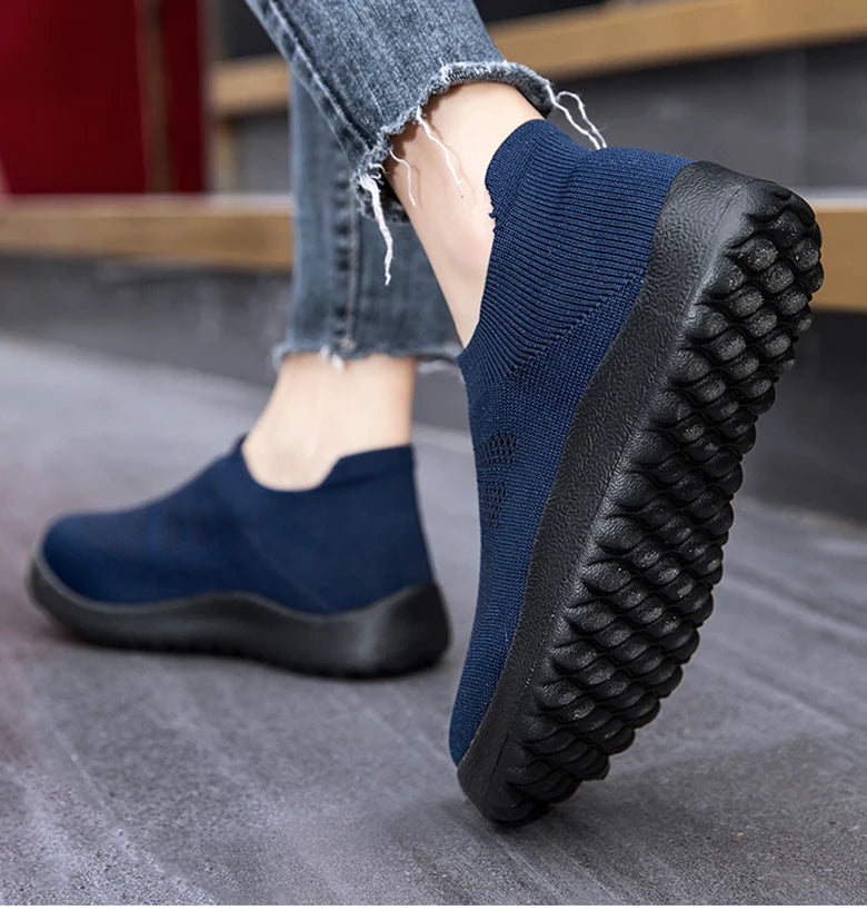 Women's Sports Shoes Mix Color Woman Shoes With Mesh Sneakers Women Casual Zapatillas De Mujer  Slip-on Footwear Tennis Female