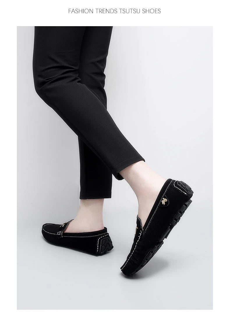 2025 New Men's Shoes Small Size Handmade Beanie Shoes 38 Casual 37 Frosted Loafers 36 Slip-On Shoes Driving Shoes for Men and Women