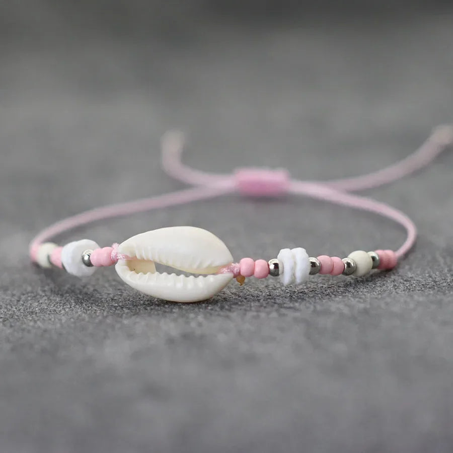 Bohemian Adjustable Handmade Bracelet With Ocean Shell For Women Beach Surfing Leisure Accessories Available In Multiple Colors