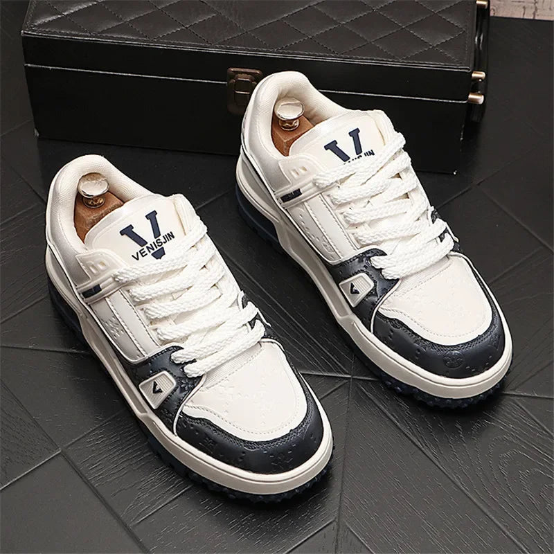 Designer Wedding Party Men Shoes Autumn Fashion Casual Sneakers Man Thick Bottom Walking Office Leisure Loafers Shoes for Men